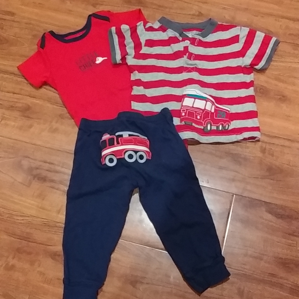 💙3/$20 - Carter's 12m Firefighter Bundle